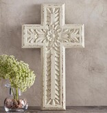 White Carved Wooden Cross