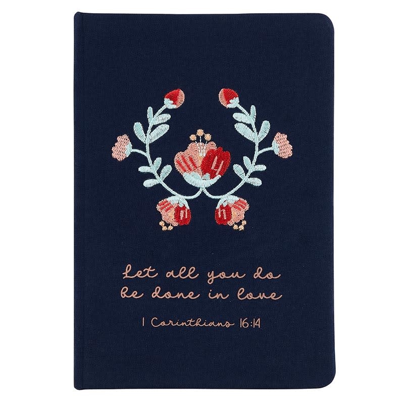 Embroidered Journal - Let All You Do