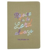 Embroidered Journal - Rejoice in the Lord Always