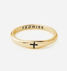 Gold Promise Ring - Size 9