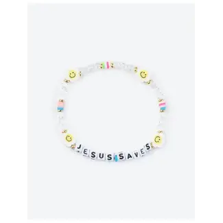 Jesus Saves Letter Bracelet