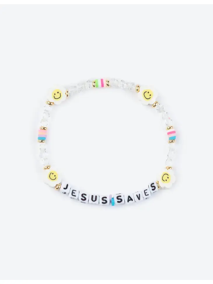 Jesus Saves Letter Bracelet