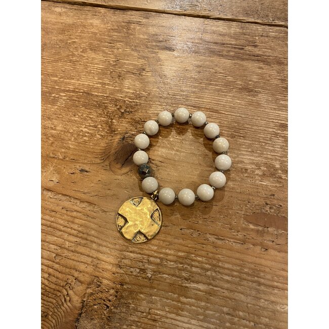 Lord's Prayer Bead Bracelet - Ivory