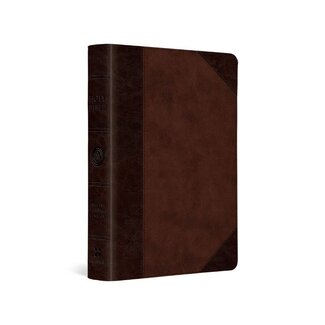 ESV Large Print Compact Bible  TruTone®, Brown/Walnut, Portfolio Design