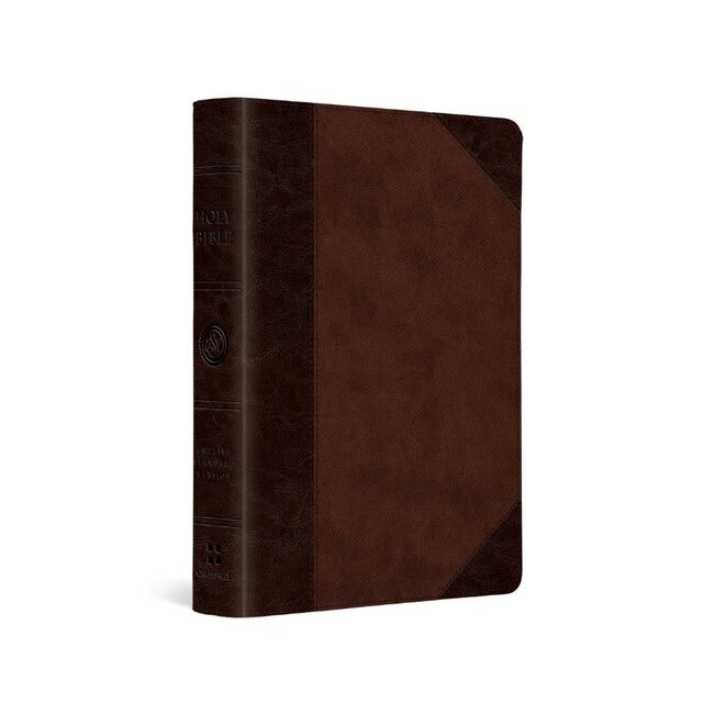 ESV Large Print Compact Bible  TruTone®, Brown/Walnut, Portfolio Design