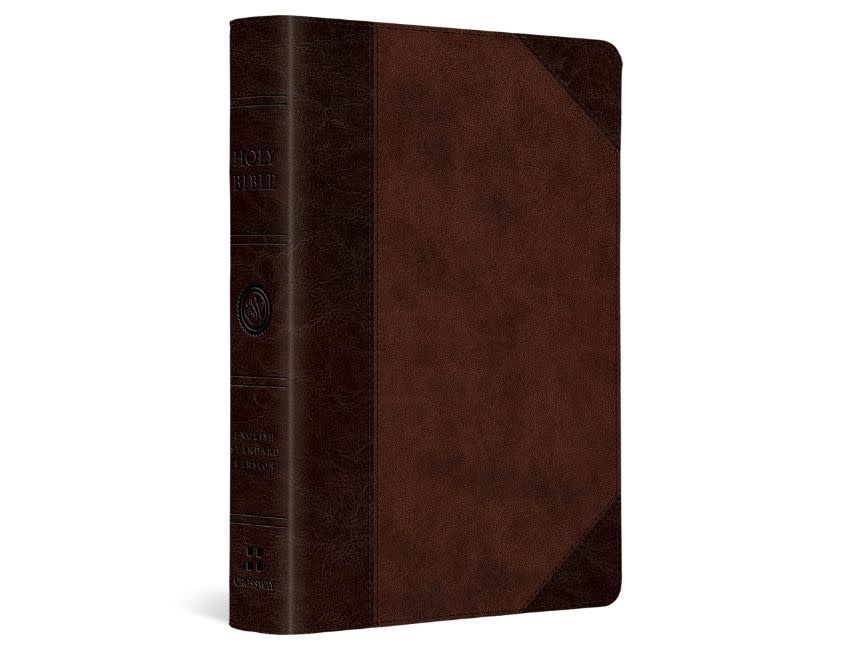 ESV Large Print Compact Bible  TruTone®, Brown/Walnut, Portfolio Design