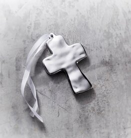 Baby Athens Aluminum Cross Ornament