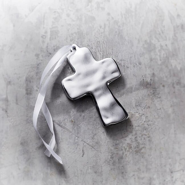 Baby Athens Aluminum Cross Ornament