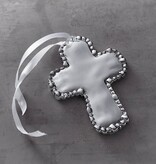 Baby Organic Pearl Aluminum Cross Ornament