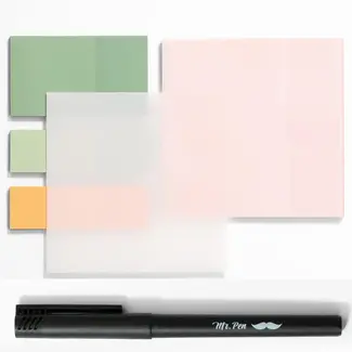 Mr. Pen - Pastel Transparent Sticky Notes, 200 Pcs