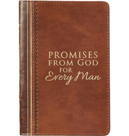 Promises from God for Every Man Two-tone Brown Faux Leather Promise Book