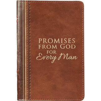 Promises from God for Every Man Two-tone Brown Faux Leather Promise Book