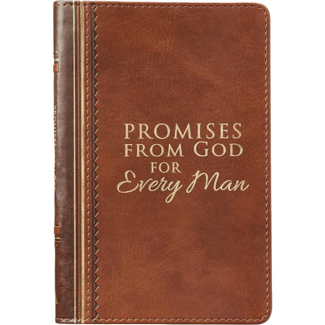 Promises from God for Every Man Two-tone Brown Faux Leather Promise Book