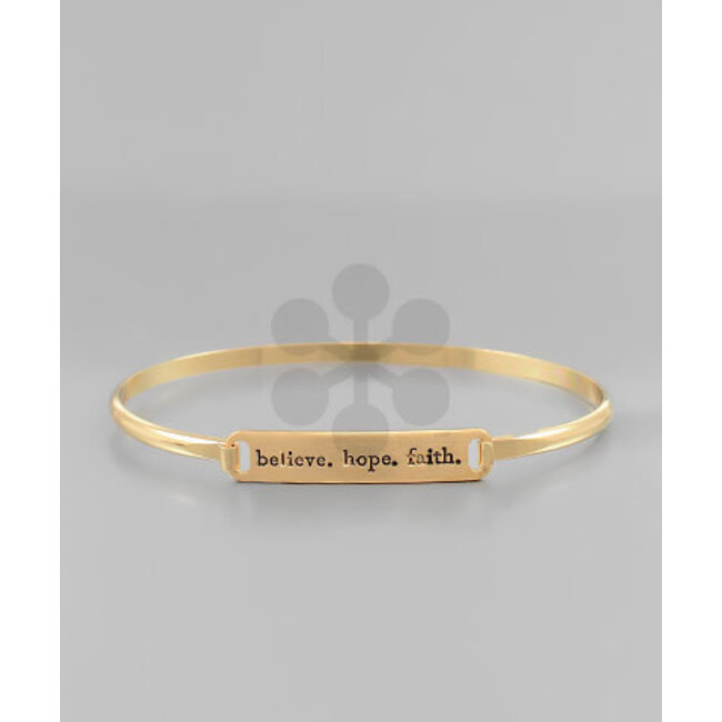 Believe Hope Faith Bracelet