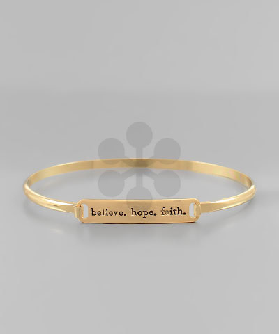 Believe Hope Faith Bracelet