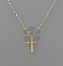 Gold Cross Pendant Necklace