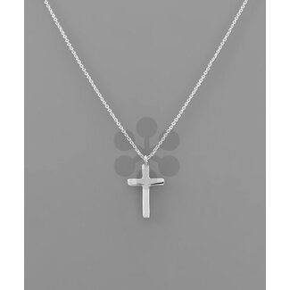 Silver Cross Pendant Necklace