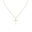 Simple Medium Cross Necklace - Gold Dipped