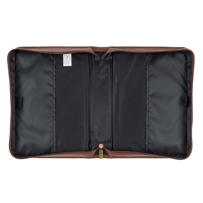 On Wings Like Eagles Brown Faux Leather Extra Large Bible Cover - Isaiah 40:31