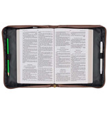 On Wings Like Eagles Brown Faux Leather Extra Large Bible Cover - Isaiah 40:31