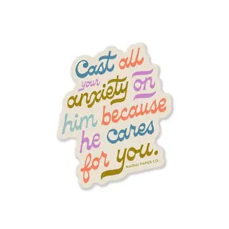 He Cares For You Sticker