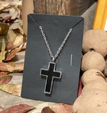 Cross Necklace - Black