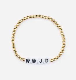WWJD Gold Letter Bracelet