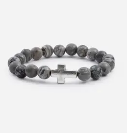 Slate Cross Bracelet -