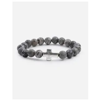 Slate Cross Bracelet -