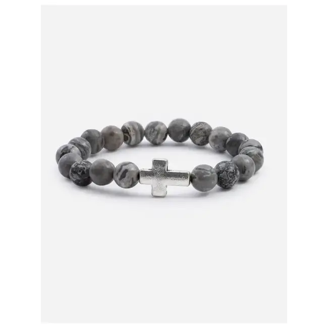Slate Cross Bracelet -