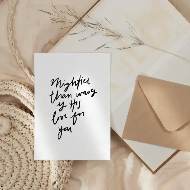 Mightier Than Waves Greeting Card