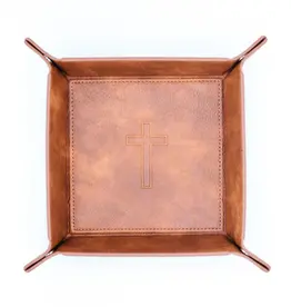 Cross Leather Valet Tray