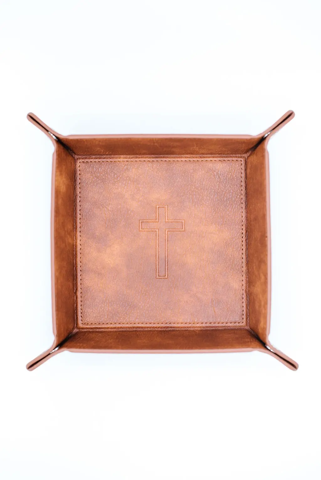 Cross Leather Valet Tray