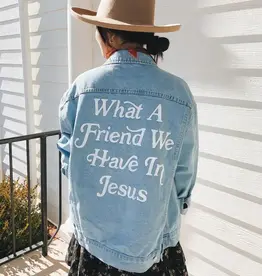 What A Friend In Jesus Denim Jacket -