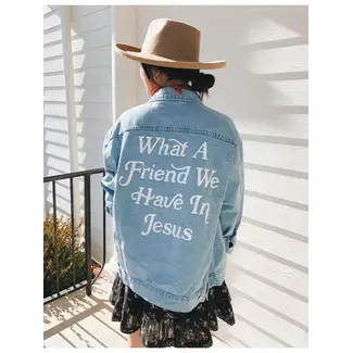 What A Friend In Jesus Denim Jacket -