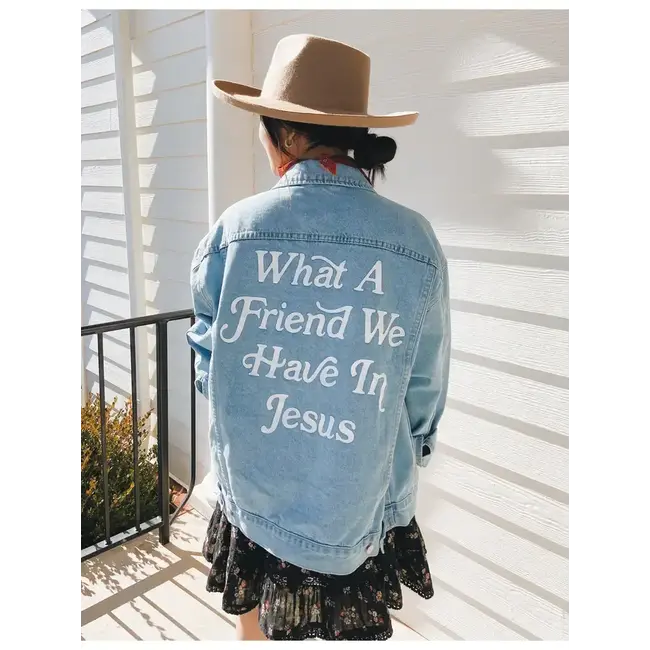 What A Friend In Jesus Denim Jacket -