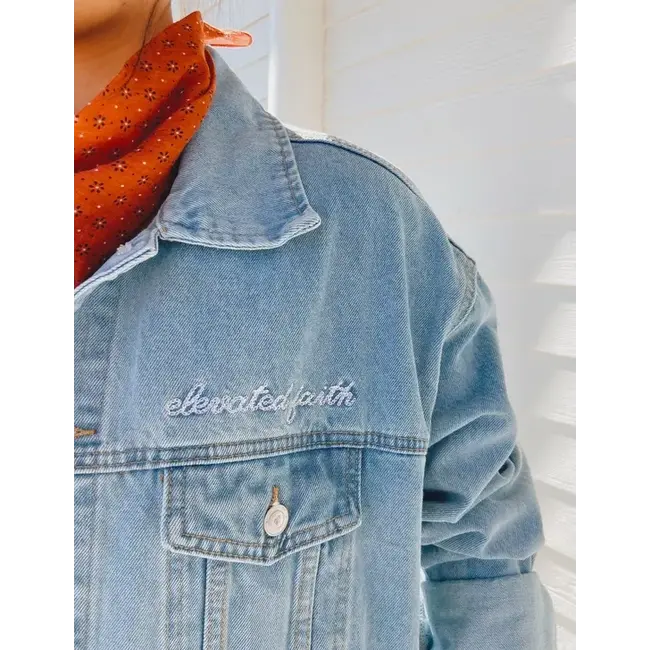 What A Friend In Jesus Denim Jacket -
