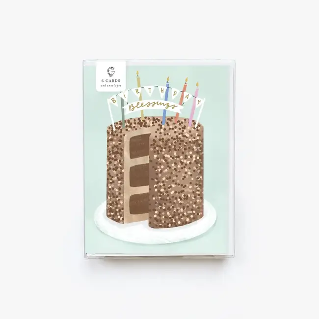 Birthday Blessings Greeting Card - Box of 6