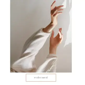 Redeemed Calligraphy Temp Tattoo