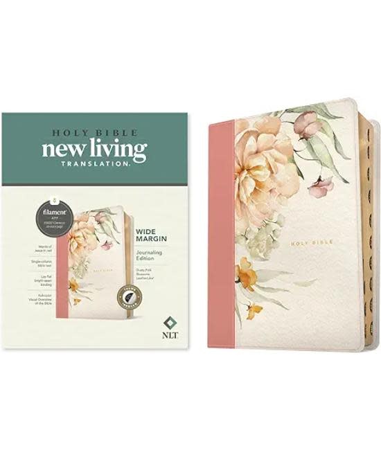 NLT Wide Margin Bible Pink Index