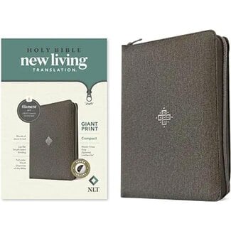 TYNDALE NLT Compact Giant Print Bible, Filament-Enabled Ed. Woven Cross Gray, thumb indexed TYNDALE NLT Compact Giant Print Bible, Filament-Enabled Ed. Woven Cross Gray, thumb indexed