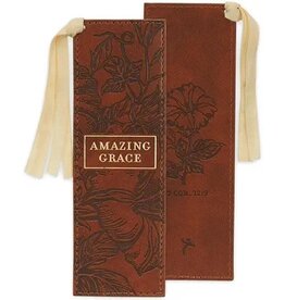 Amazing Grace Leather Bookmark - 2 Cor. 12: 9