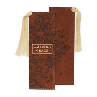 Amazing Grace Leather Bookmark - 2 Cor. 12: 9