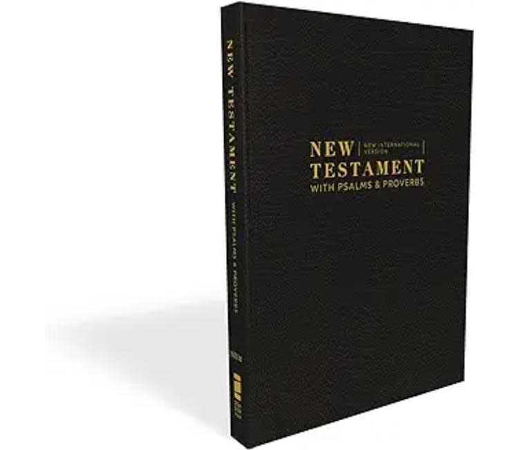 NIV New Testament with Psalms & Provers black