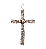 Large Pearl Wire Cross