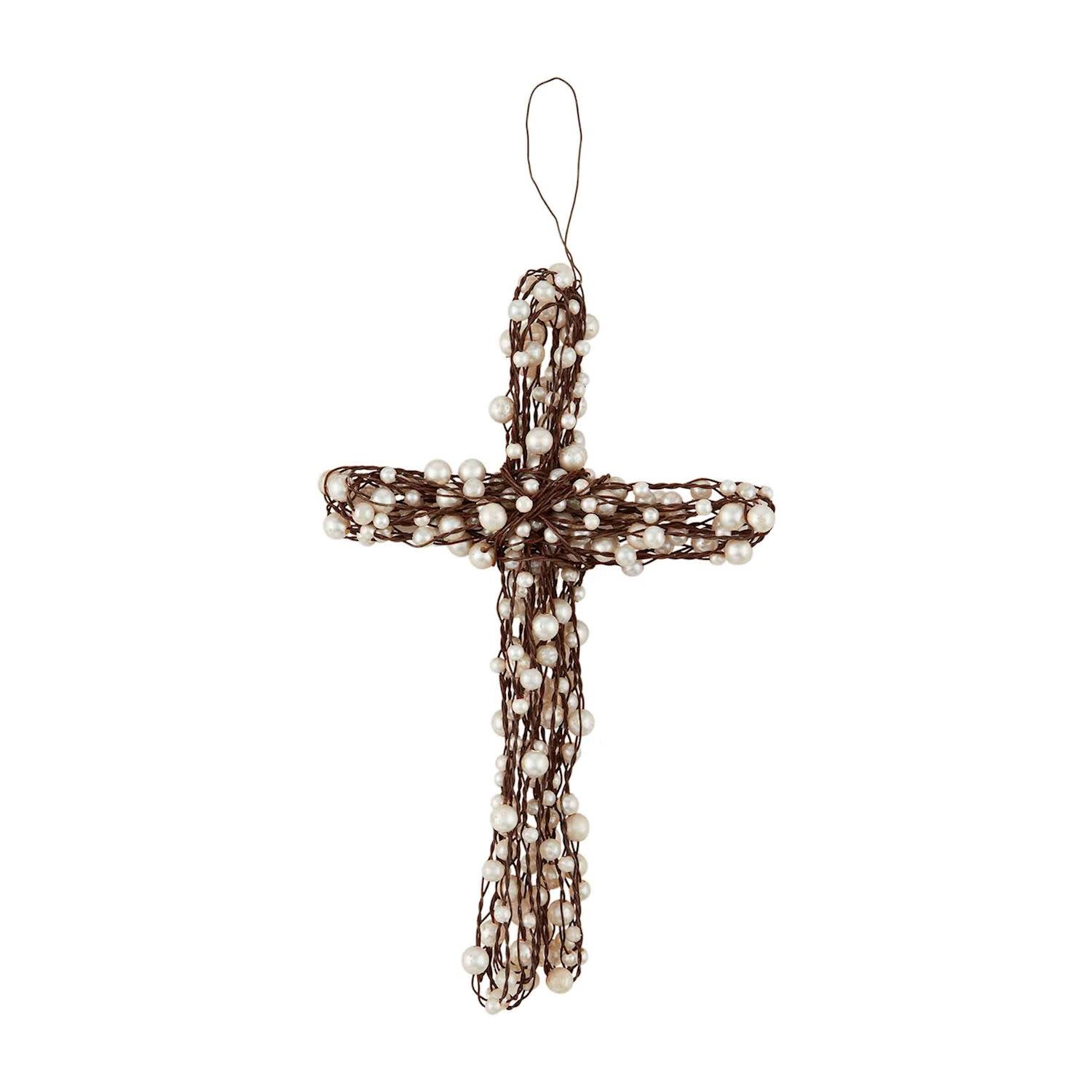 Medium Pearl Wire Cross