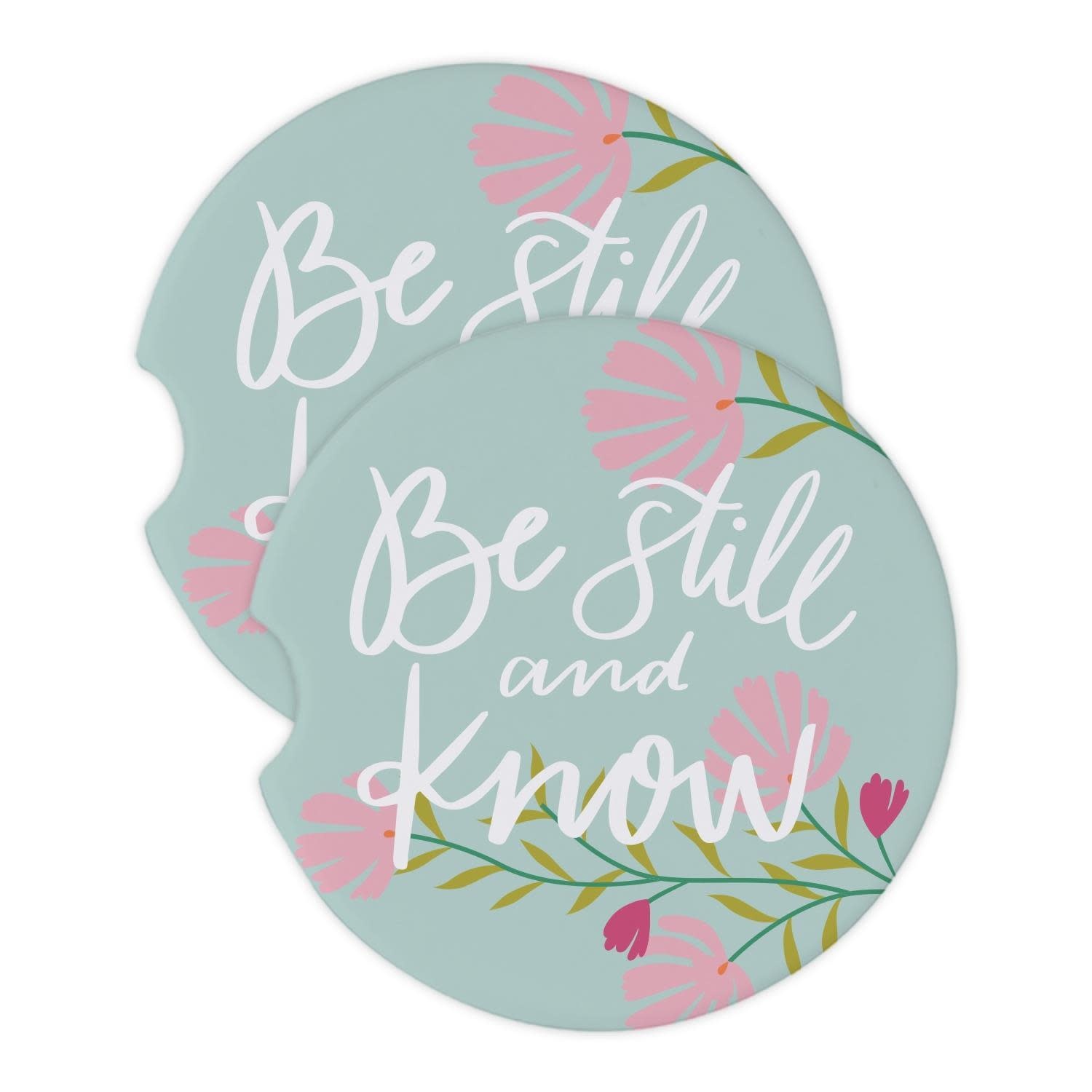 Be Still and Know Car Coaster Set