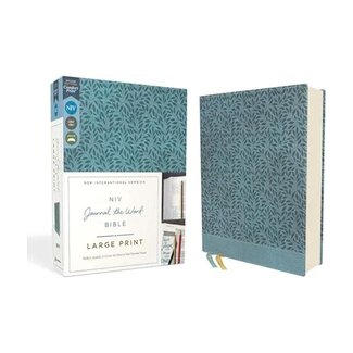 NIV, Journal the Word Bible, Large Print, Leathersoft, Teal, Red Letter, Comfort Print