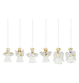 Spun Glass Mini Angel Ornaments
