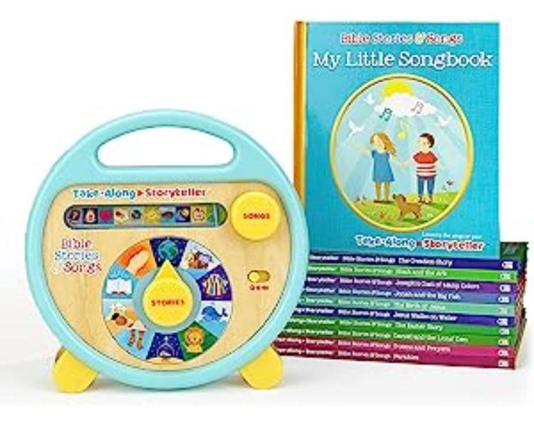 Bible Stories and Songs Interactive Electronic Take Along Storyteller with 11 Books